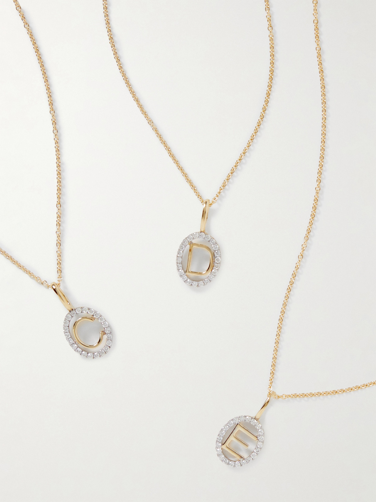 Stone And Strand Initial 10-karat Gold Diamond Necklace