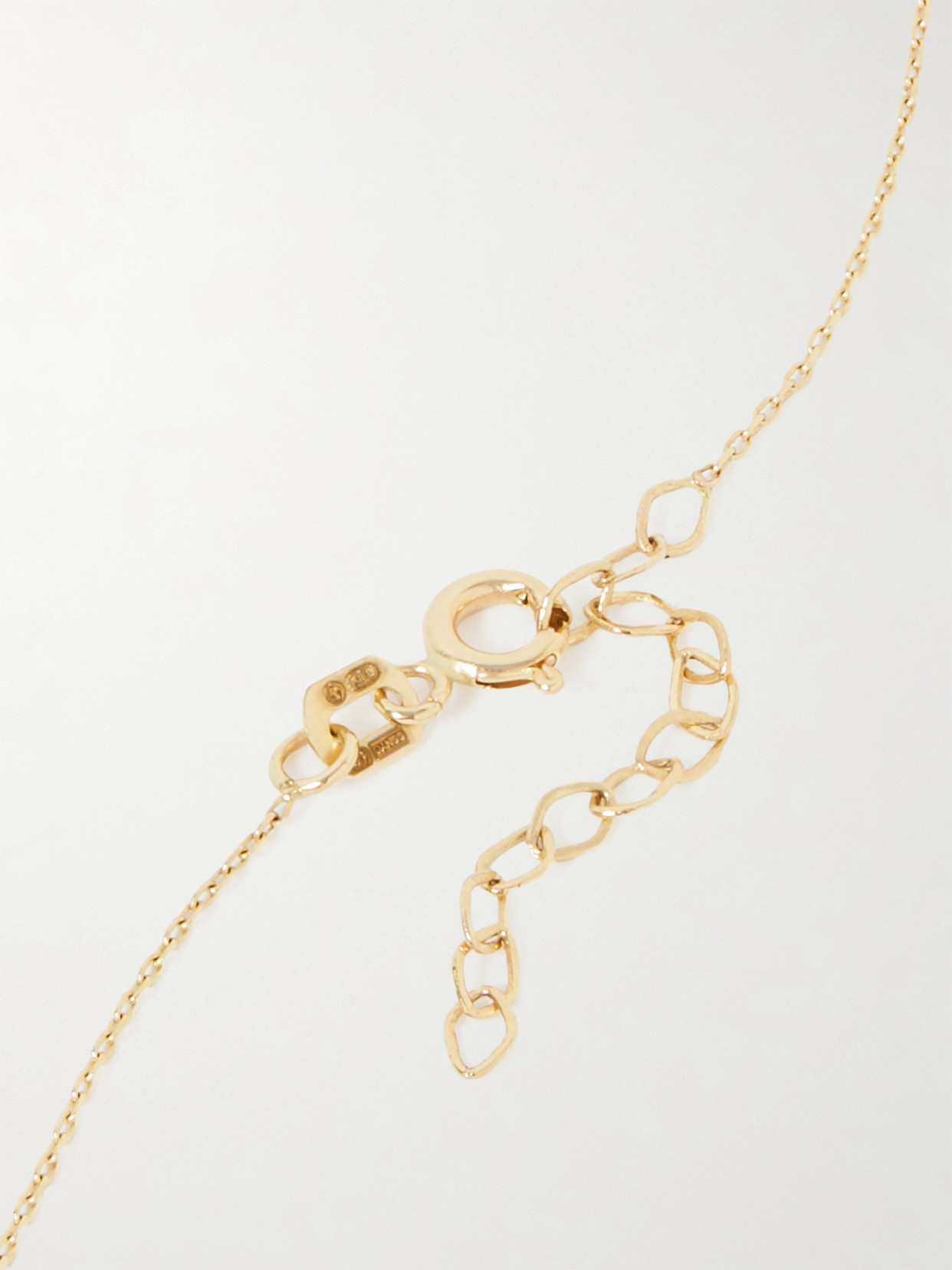 Stone And Strand Letterpress Initial 14-karat Gold Necklace In Gold