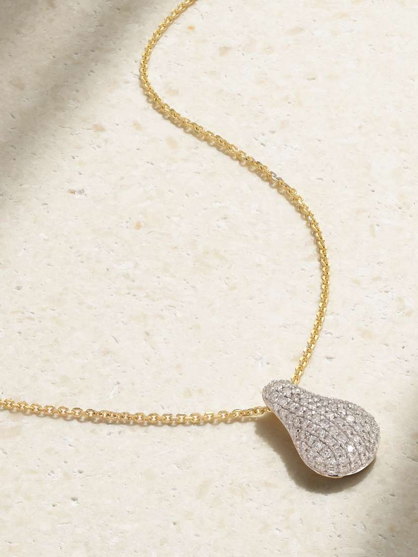 STONE AND STRAND 14-karat Gold Diamond Necklace