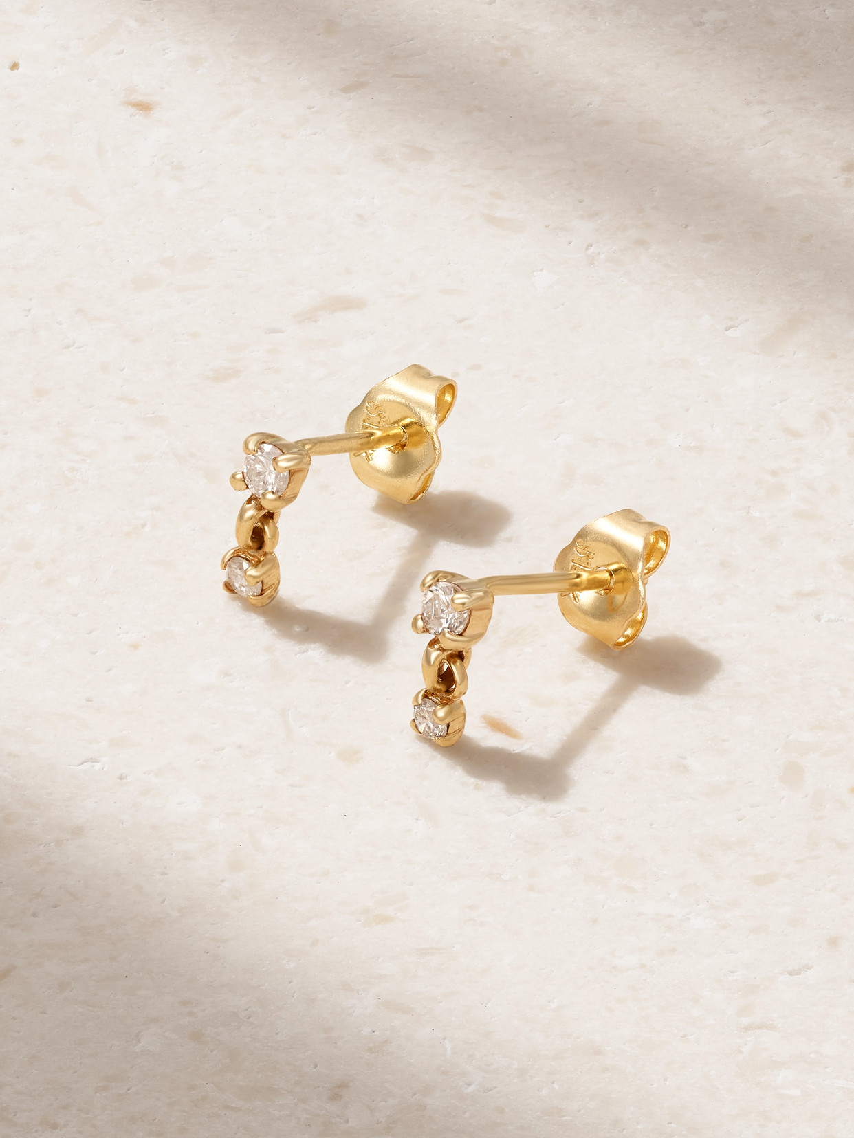 Stone And Strand 14-karat Gold Diamond Earrings