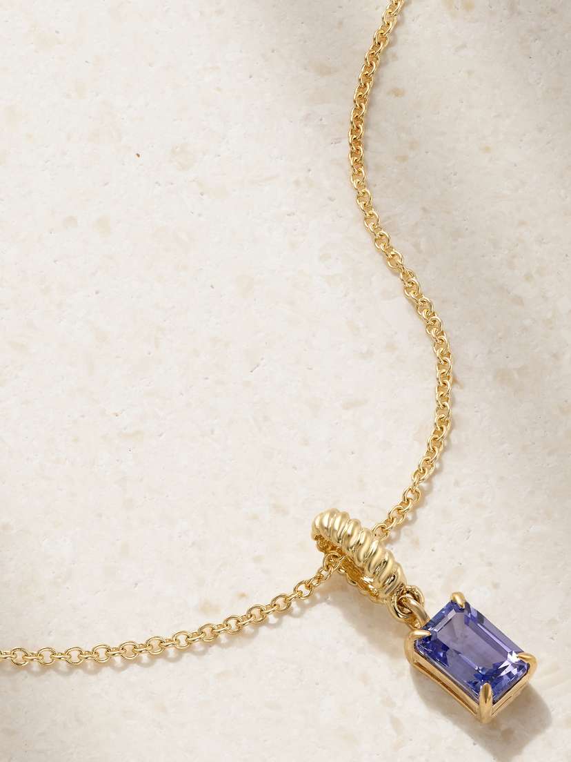 STONE AND STRAND Lakeside 10-karat Gold Tanzanite Necklace