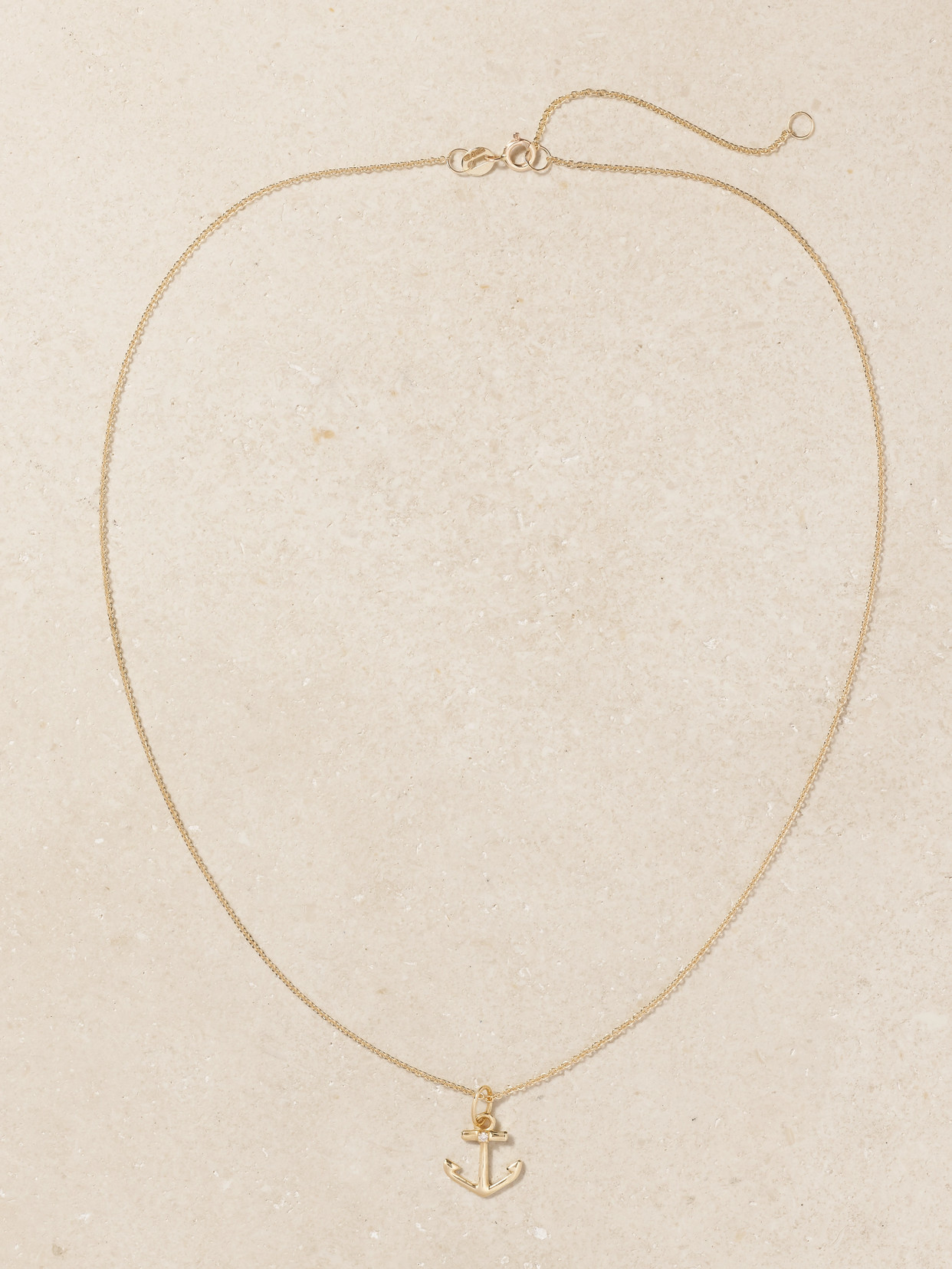 Stone And Strand Stay Grounded 10-karat Gold Diamond Necklace In Gold