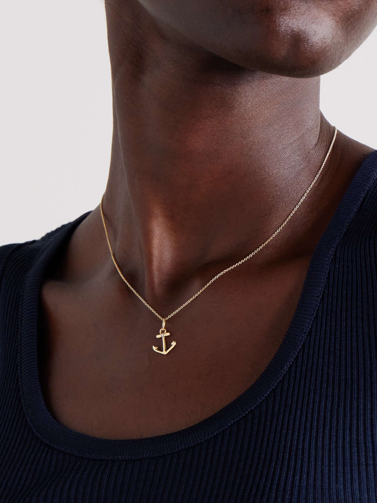 Stone And Strand Stay Grounded 10-karat Gold Diamond Necklace In Gold