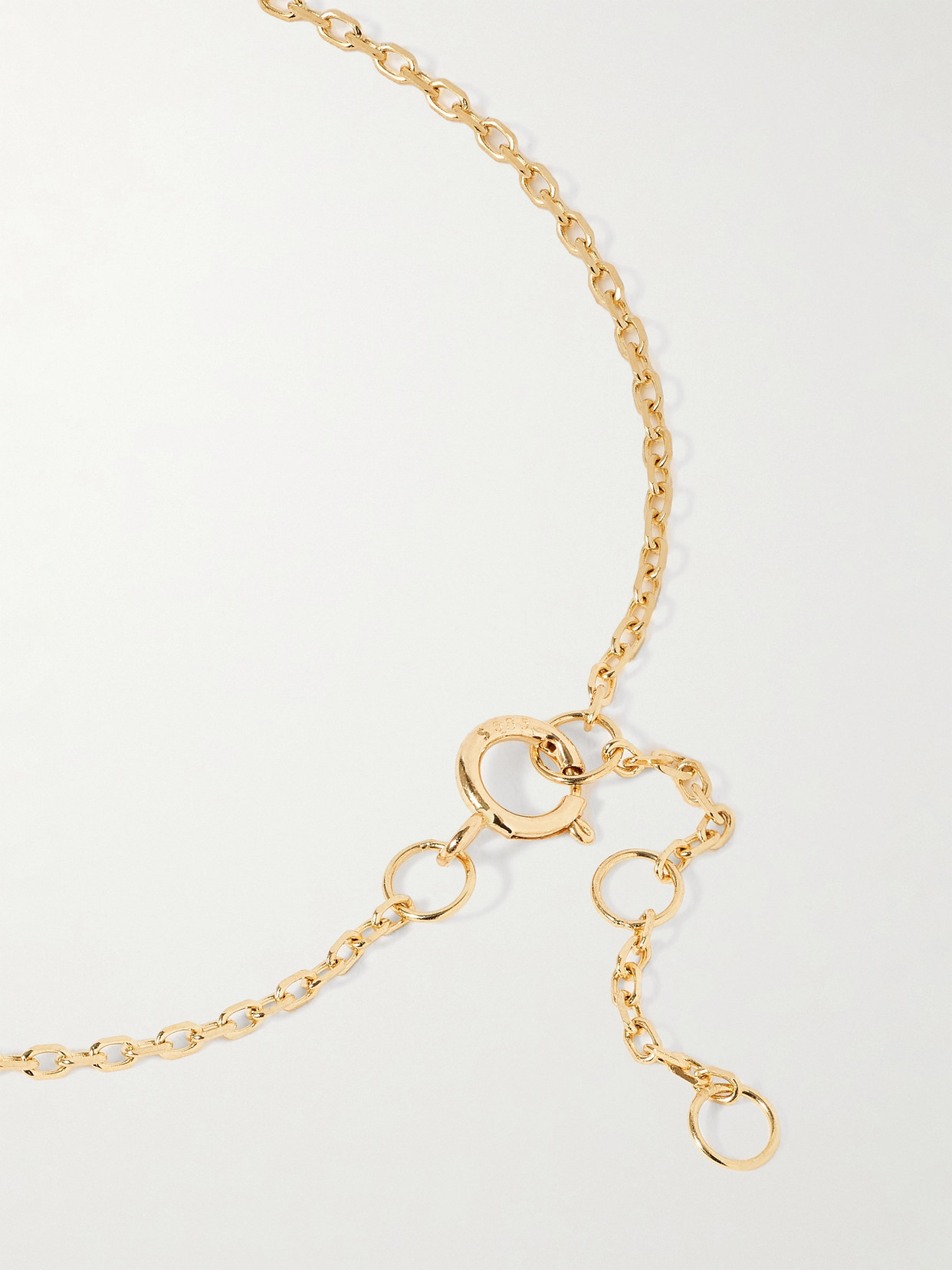 Stone And Strand Tiny Green Goddess 14-karat Gold, Emerald And Diamond Bracelet In Gold