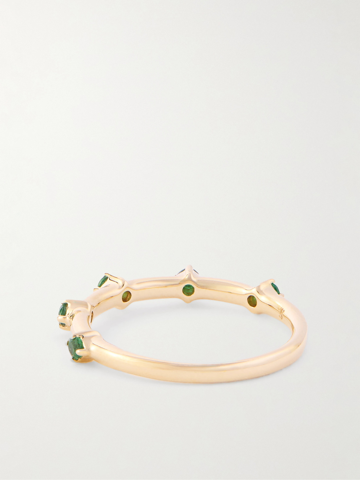 Shop Stone And Strand 14-karat Gold Emerald Ring