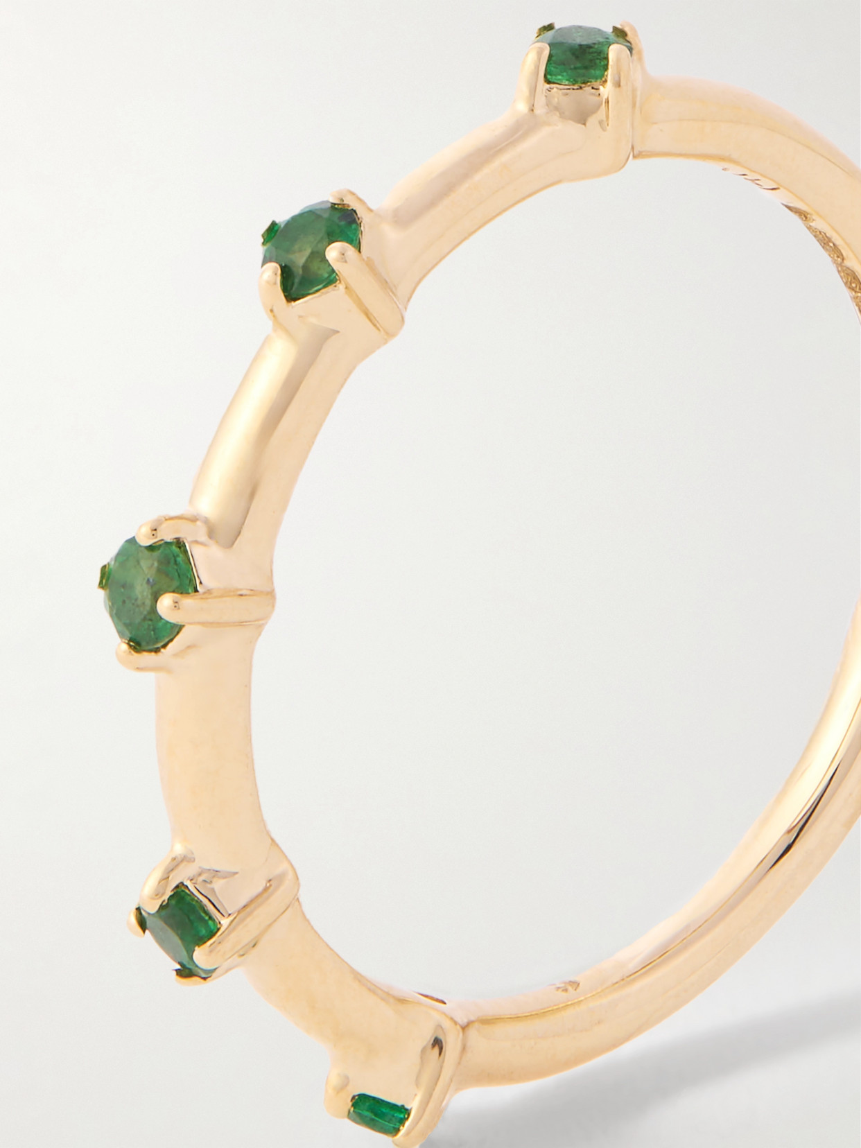 Shop Stone And Strand 14-karat Gold Emerald Ring