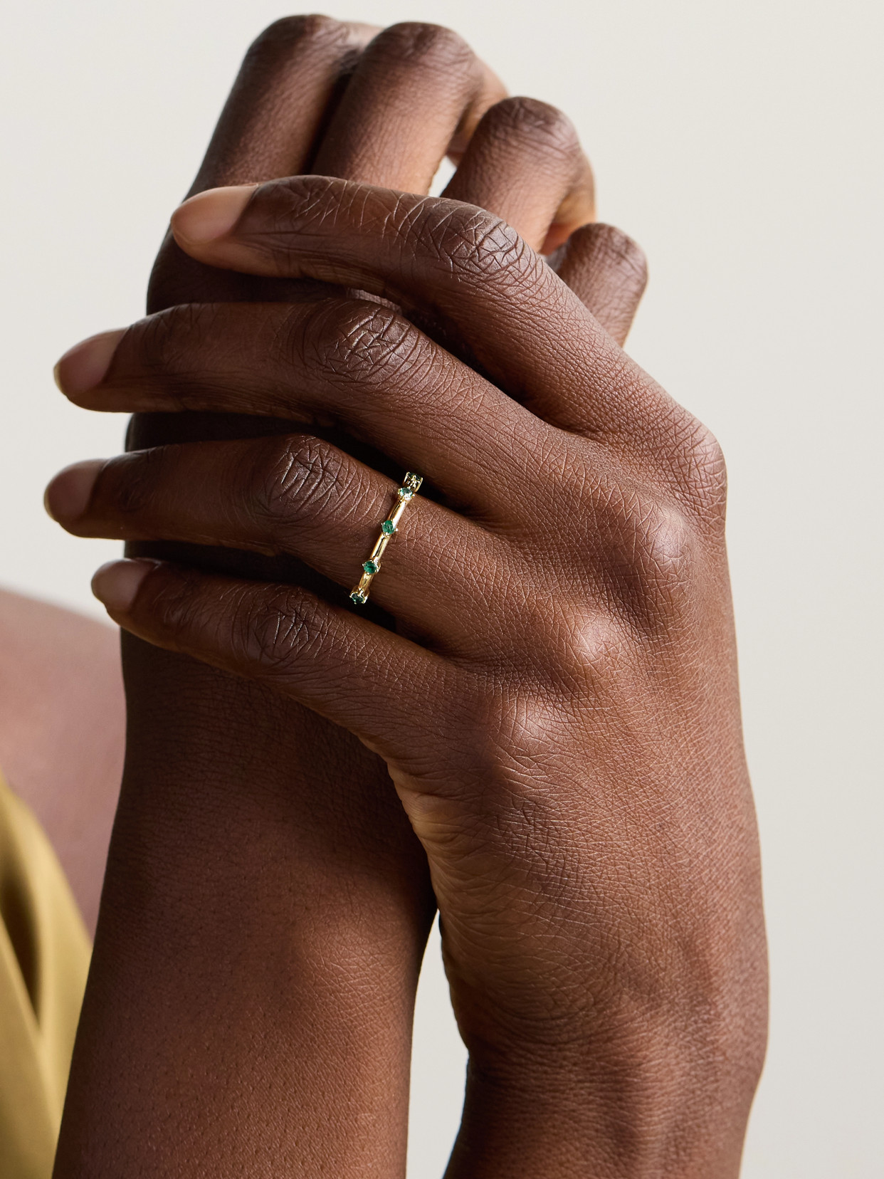 Shop Stone And Strand 14-karat Gold Emerald Ring