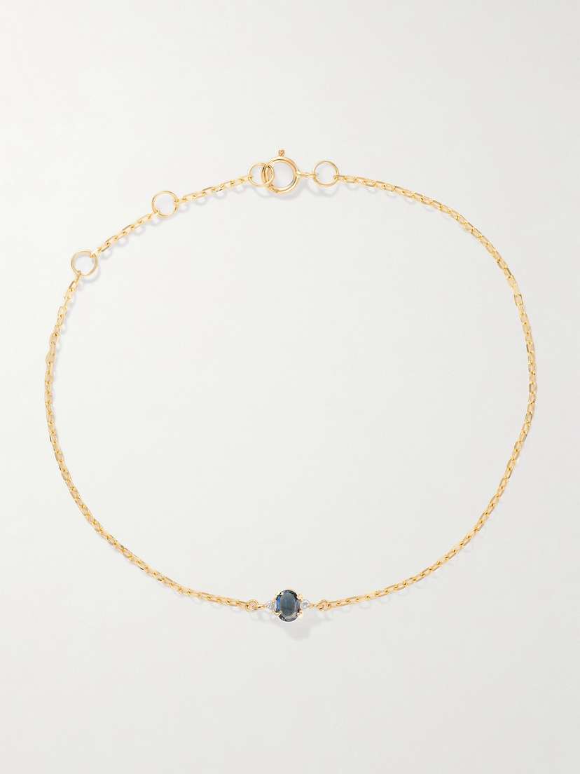 STONE AND STRAND 10-karat Gold, Sapphire And Diamond Bracelet