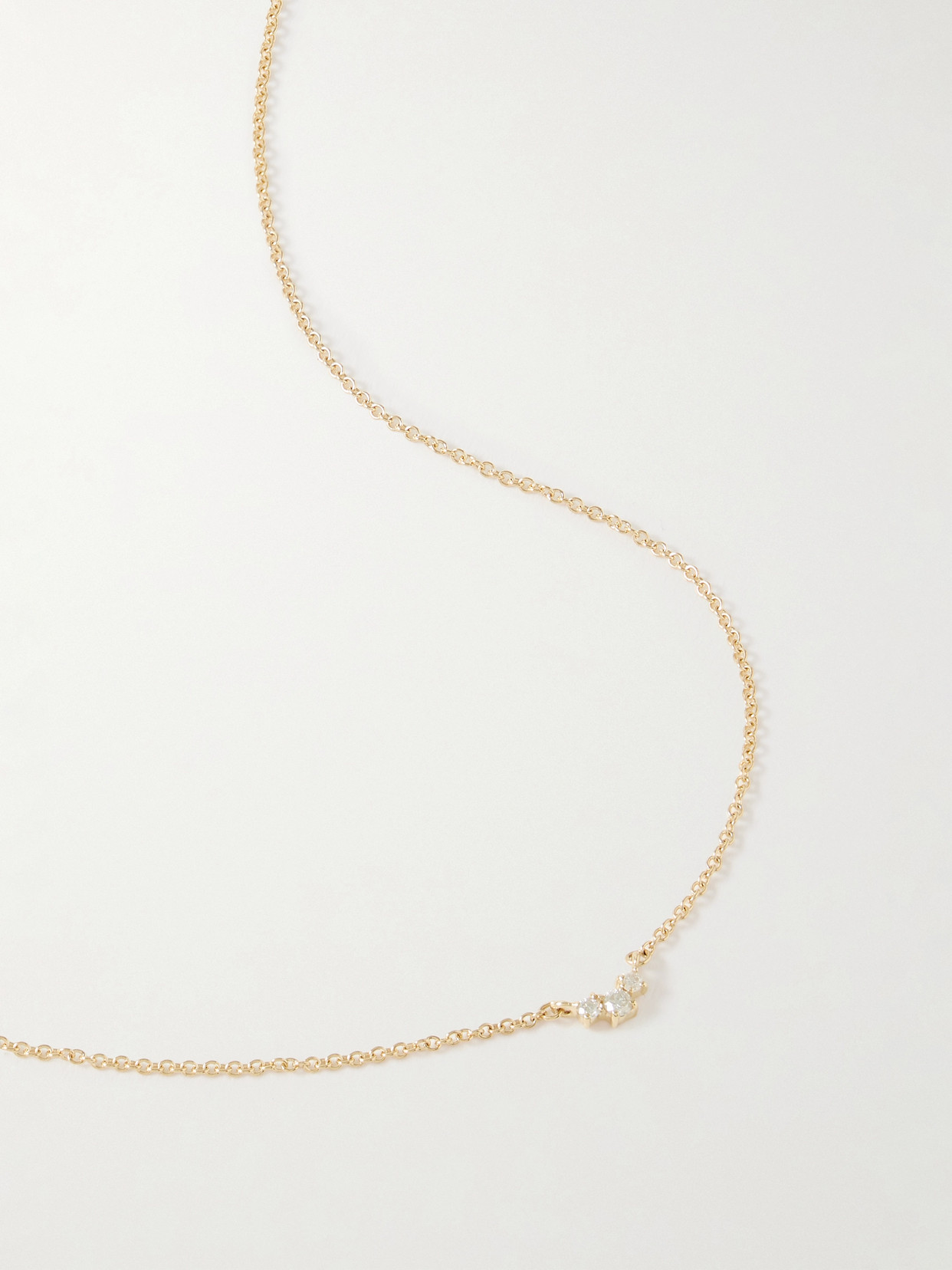 Stone And Strand Dainty Trio 14-karat Gold Diamond Necklace