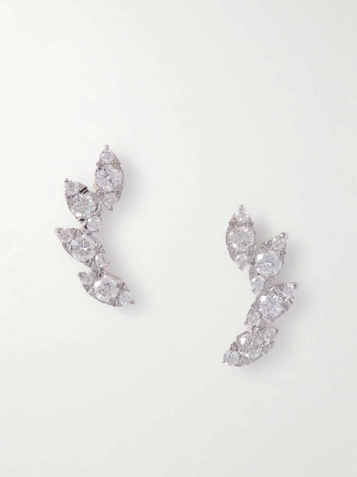 Stone And Strand Muse Tiara 10kt Gold Earrings With Diamonds In Gold