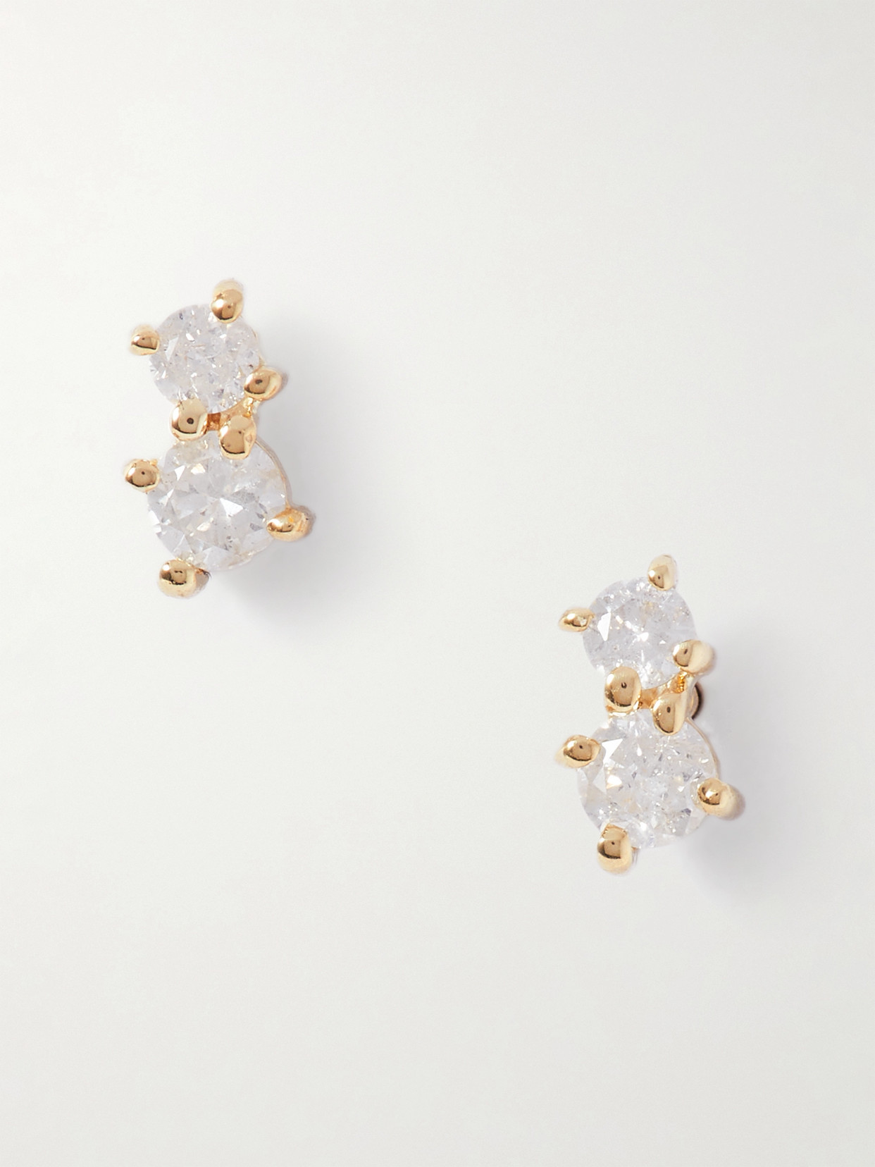 Stone And Strand Buddy 14-karat Gold Diamond Stud Earrings