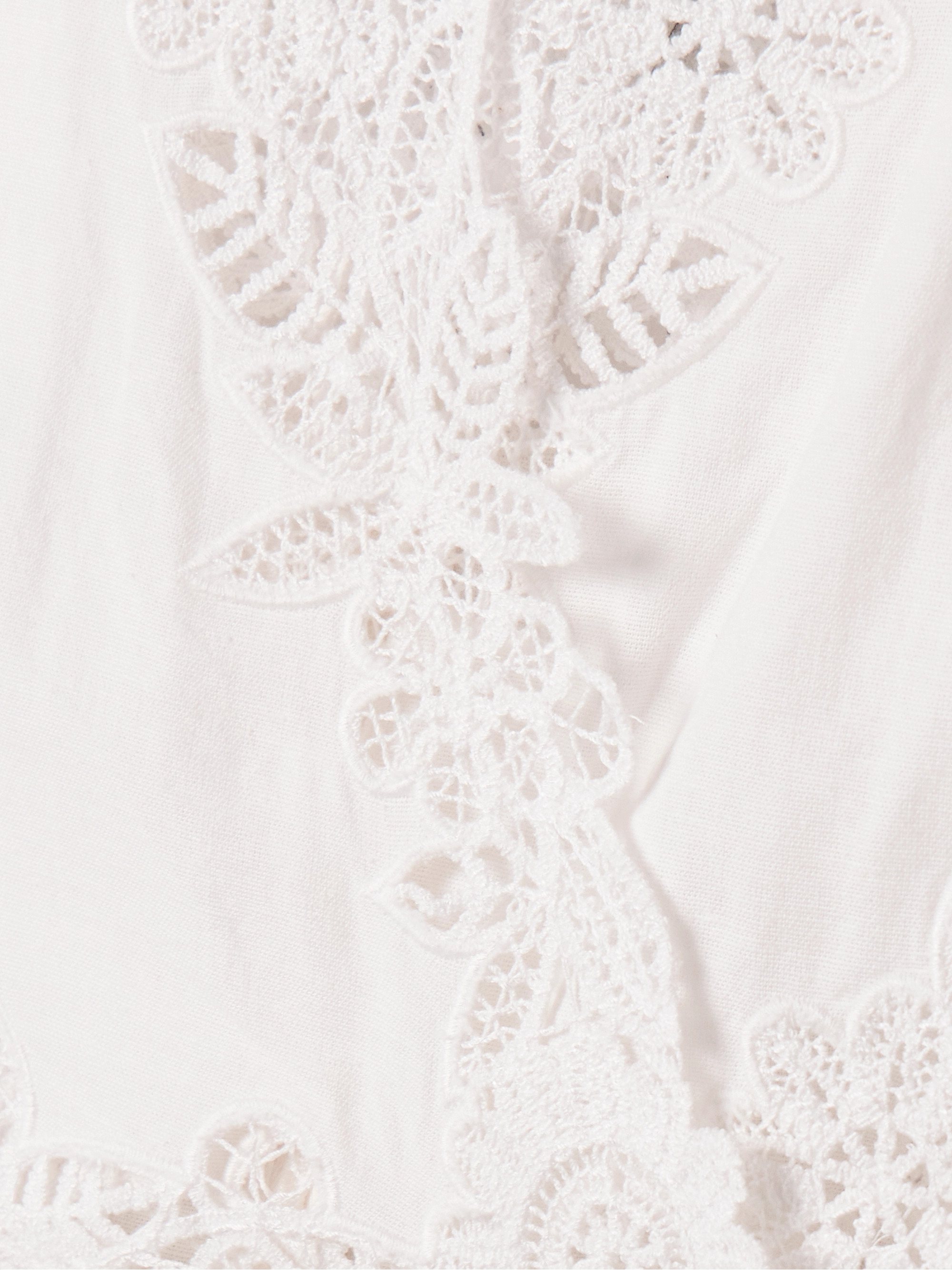 Sea Marcella crocheted lace-trimmed cotton and linen-blend midi dress thumbnail