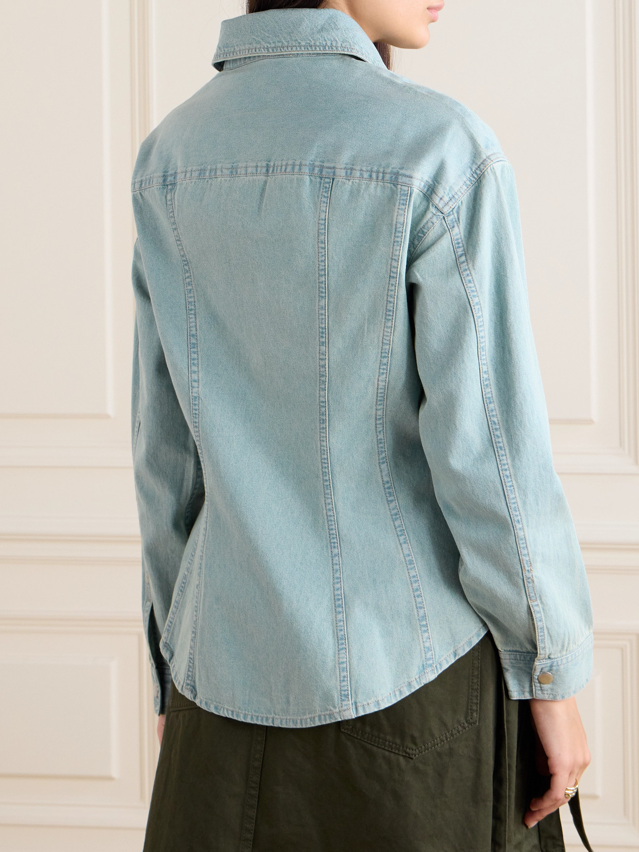 Alba Paneled Denim Shirt