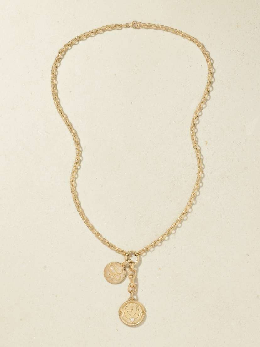 Foundrae Beloved With Wings We Fly & Wholeness 18-karat  Diamond Necklace - One size