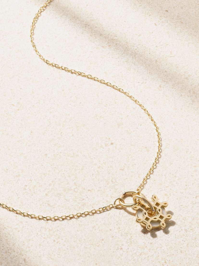 Foundrae Never Ending True Love Enamel And 18-karat Gold Necklace