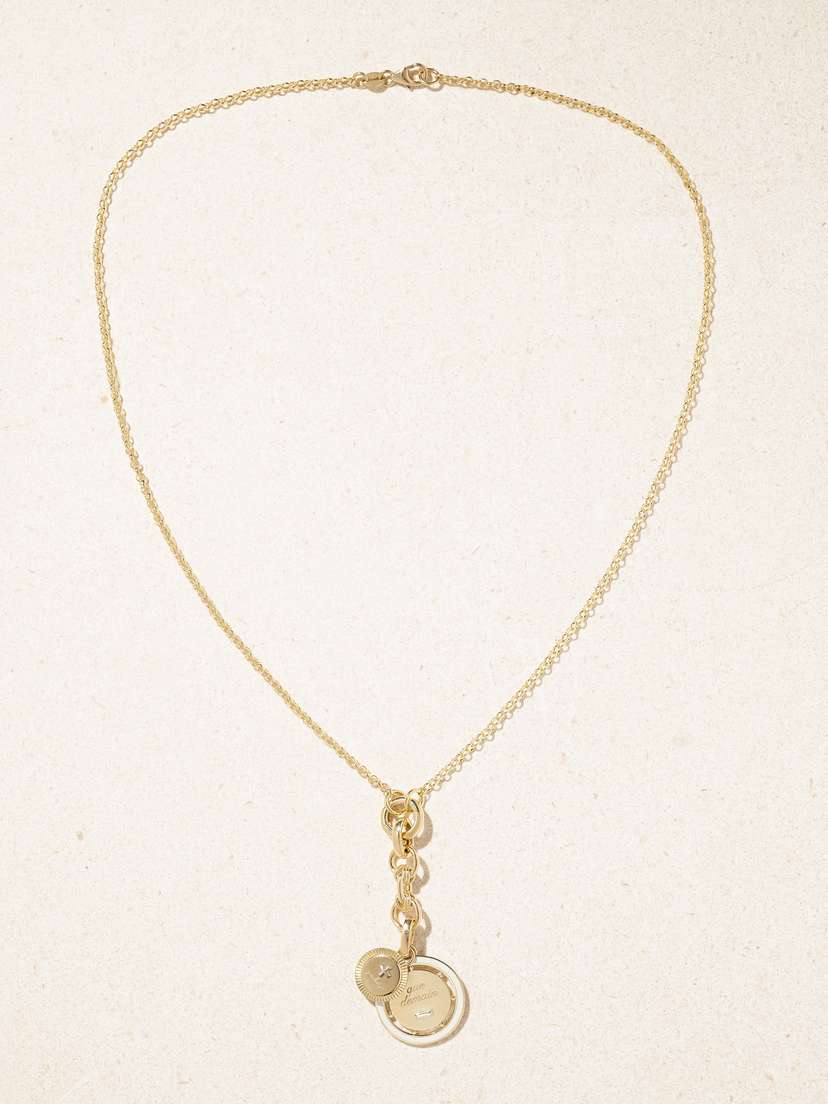 Foundrae Ever Growing Vivacity Enamel, 18-karat Yellow And White Gold Necklace