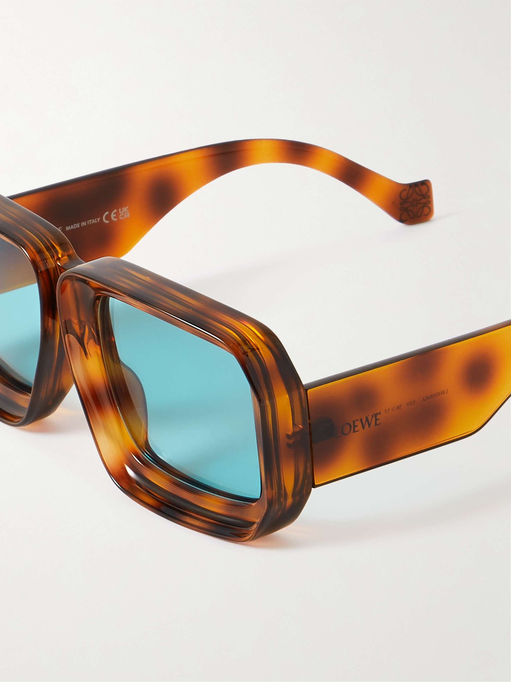 LOEWE EYEWEAR + Paula's Ibiza square-frame tortoiseshell acetate sunglasses
