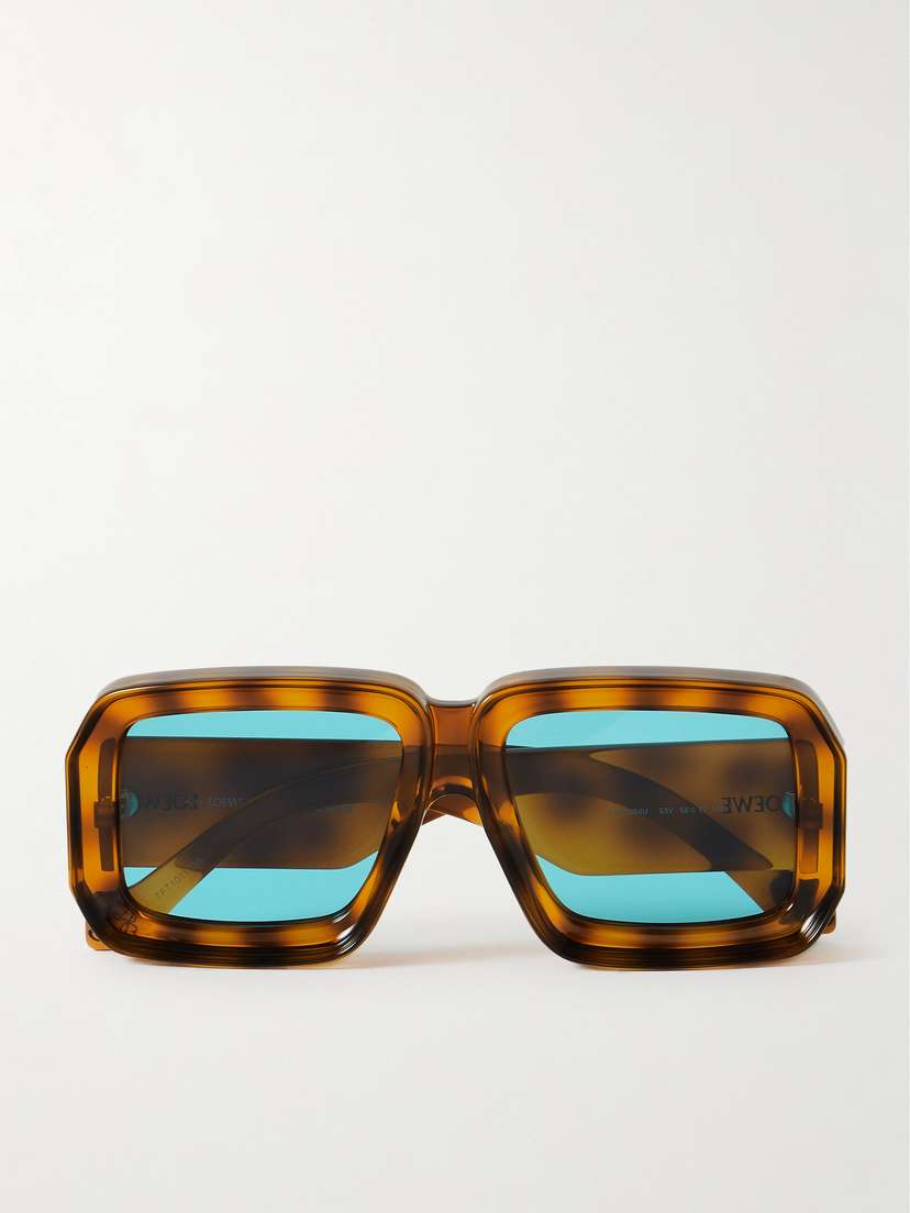 Loewe + Paula's Ibiza Square-frame Tortoiseshell Acetate Sunglasses