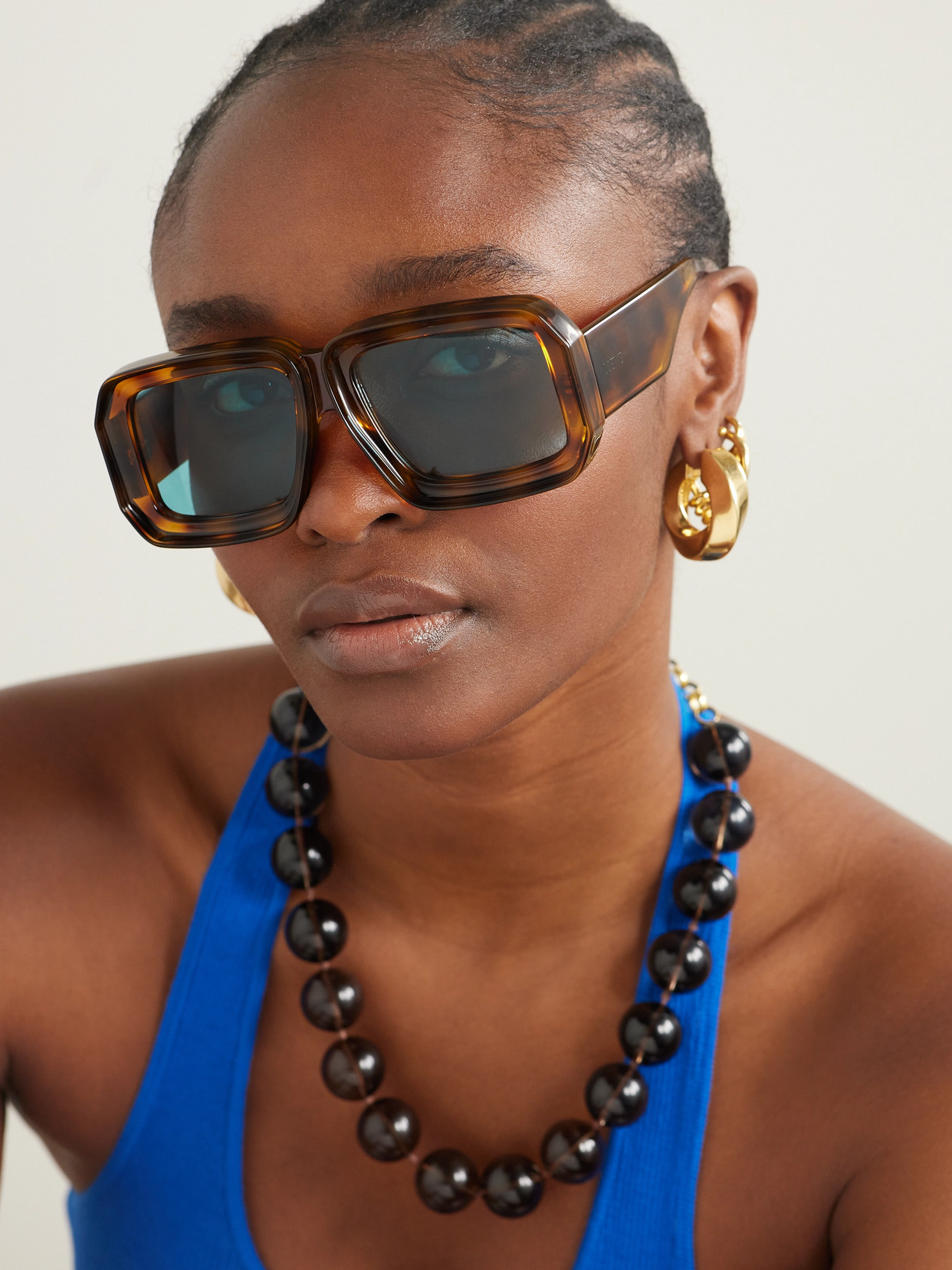 Loewe + Paula's Ibiza Square-frame Tortoiseshell Acetate Sunglasses In Tortoiseshell