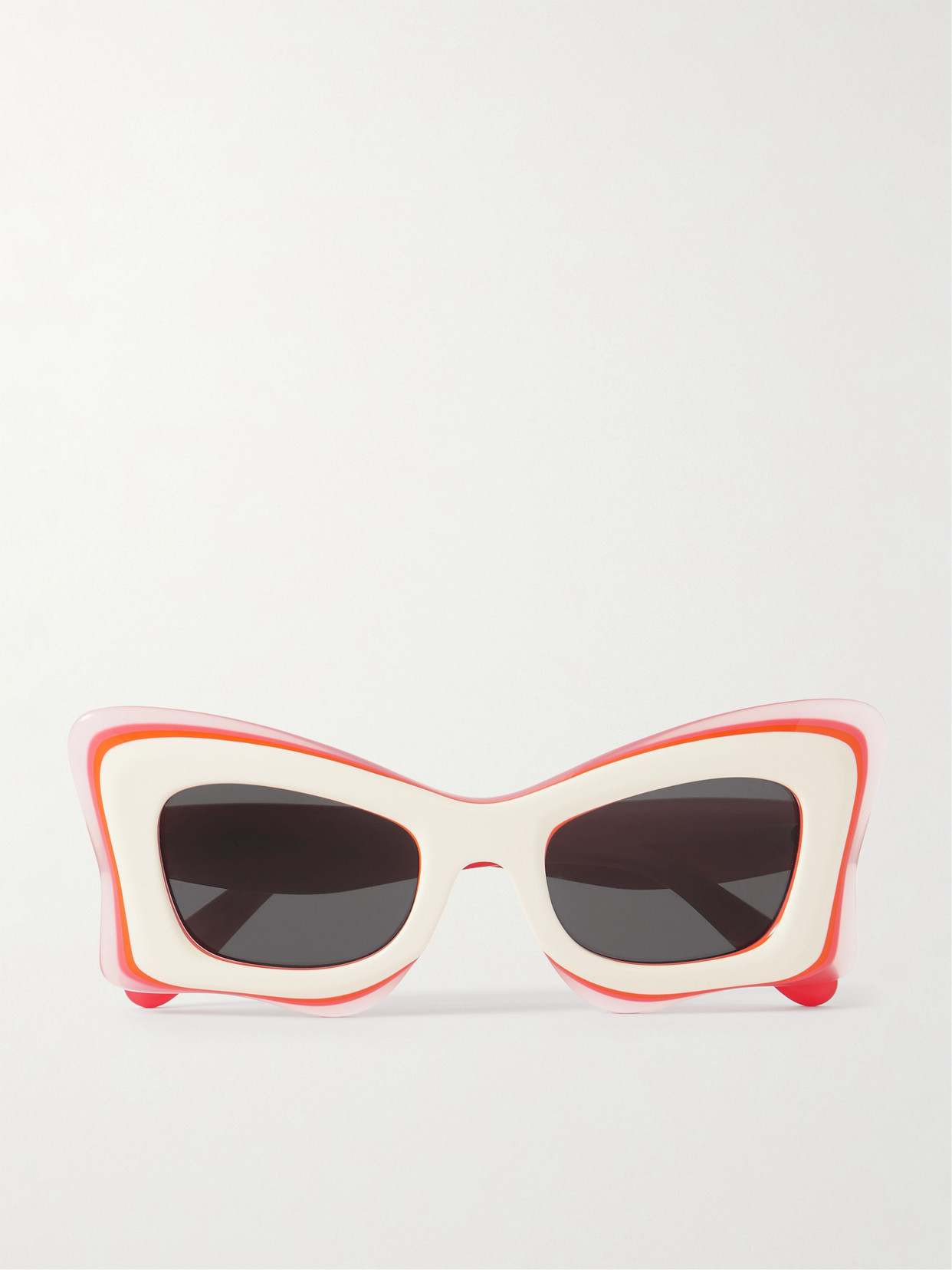 Loewe Layered Cat-eye Acetate Sunglasses In Pink