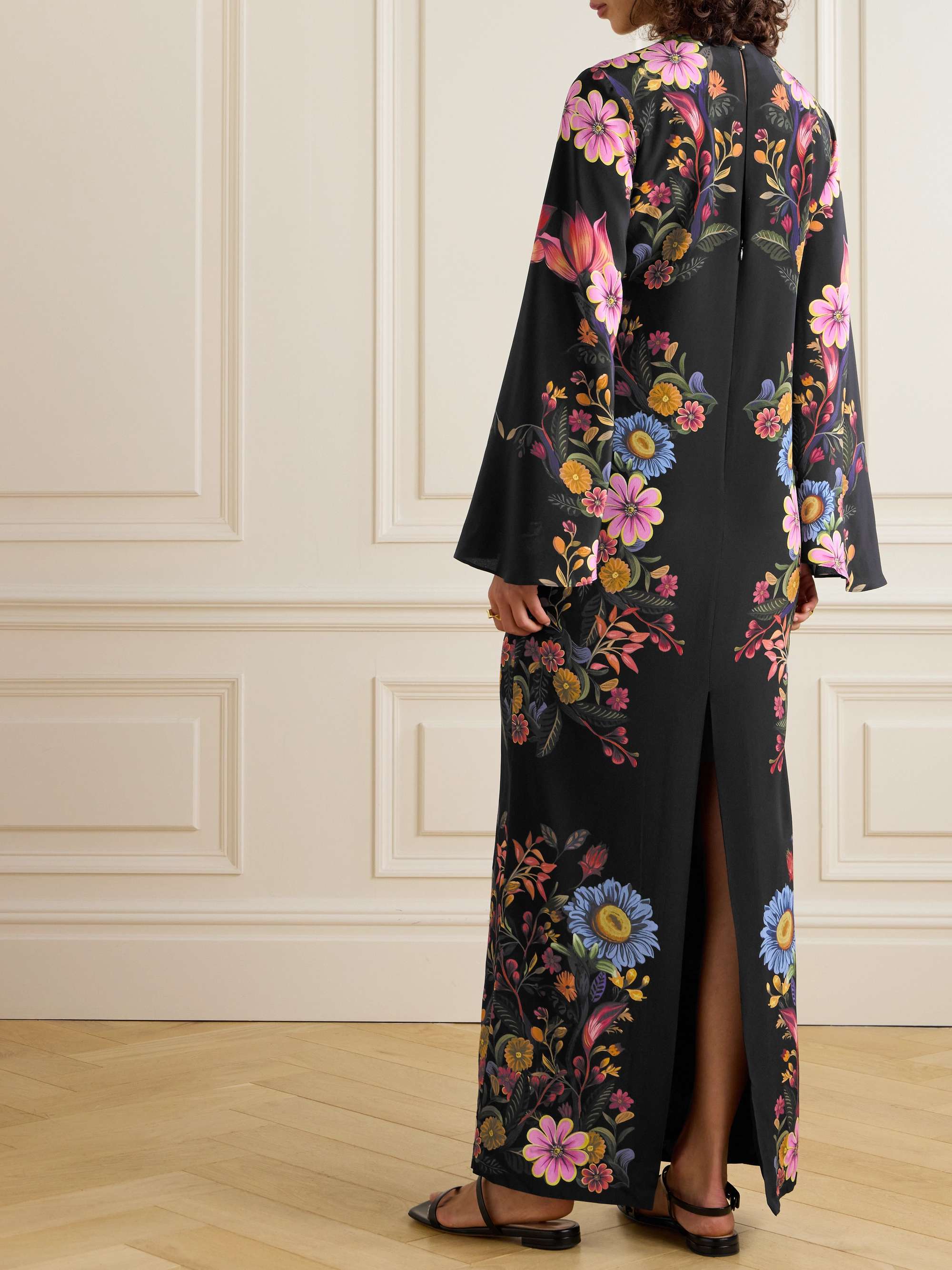 BORGO DE NOR Finley floral-printed silk-crepe maxi dress | NET-A-PORTER
