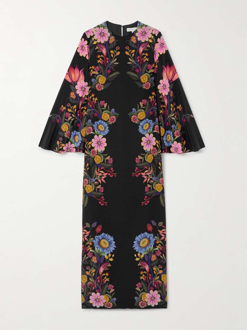 Borgo de Nor Finley Floral-printed Silk-crepe Maxi Dress - UK 16