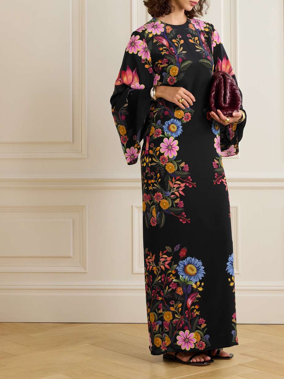 BORGO DE NOR Finley floral-printed silk-crepe maxi dress | NET-A-PORTER