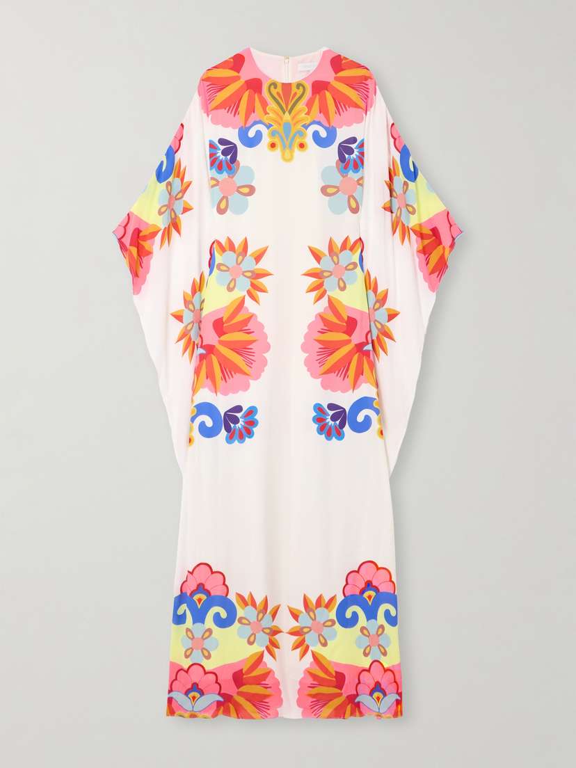 Borgo de Nor Eloise Printed Crepe Maxi Dress