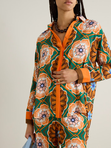 Borgo de Nor Nova printed crepe shirt