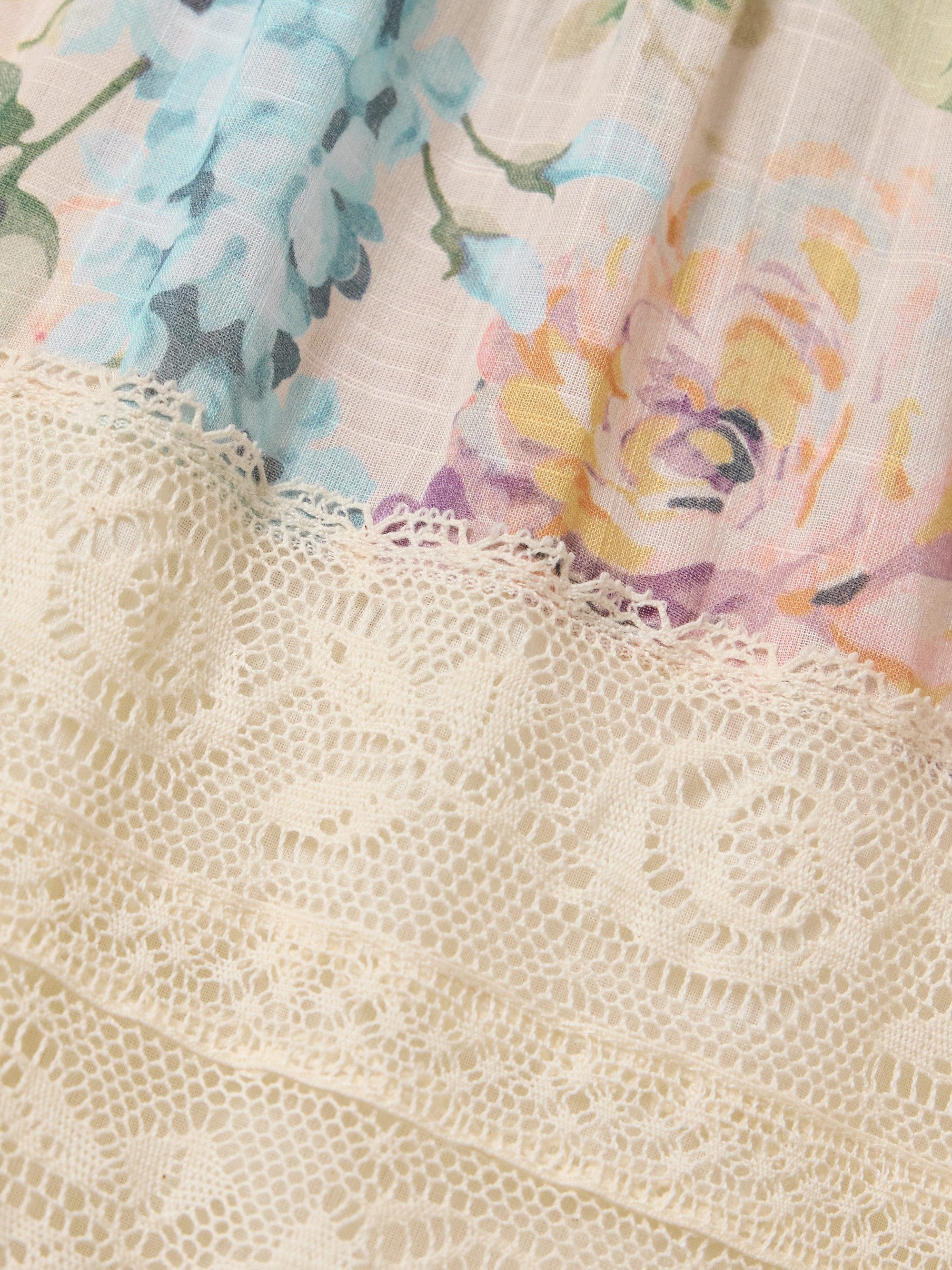 Zimmermann Halliday lace and floral-print cotton-voile maxi dress thumbnail