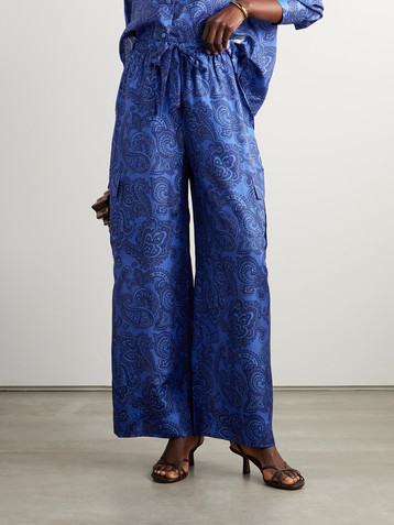 Zimmermann Ottie paisley-print silk wide-leg pants