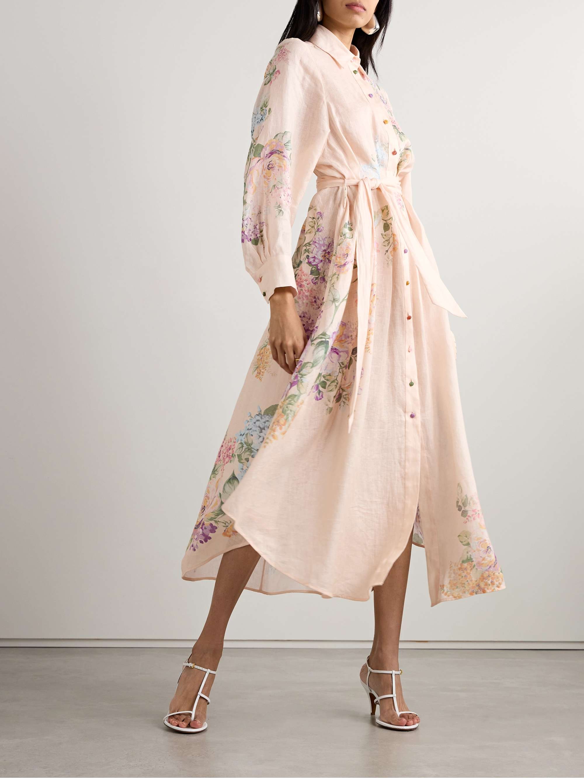 Cream midi shirt dress outlet