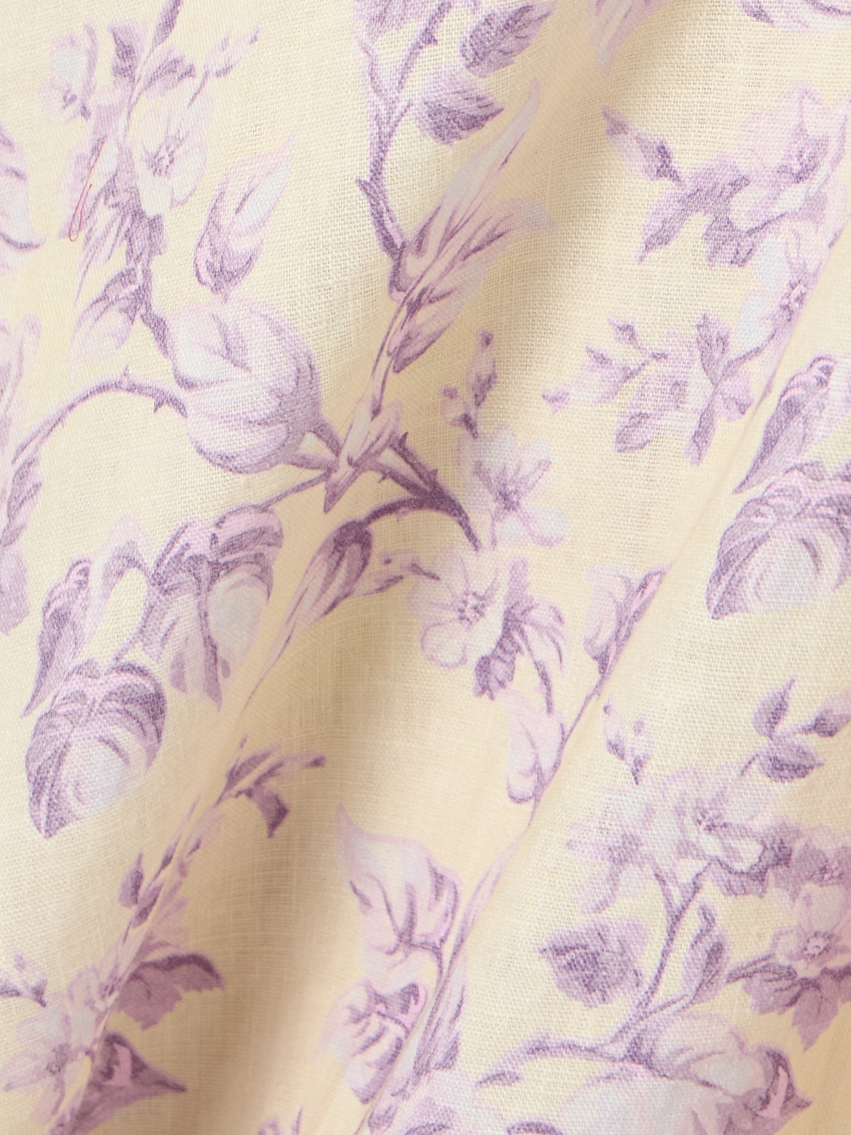 Zimmermann Halliday Lace-trimmed Floral-print Linen Mini Dress In Yellow