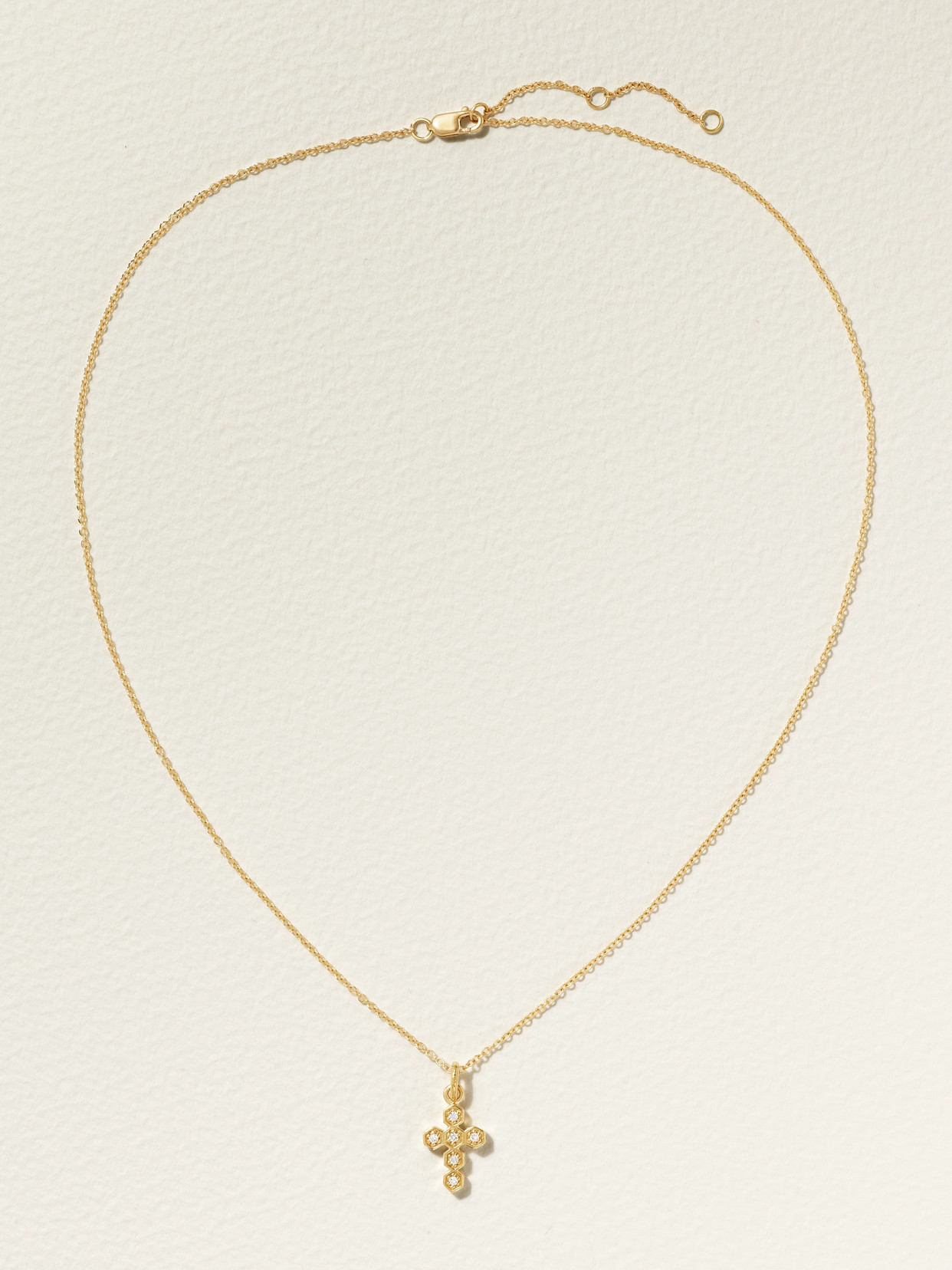 KOLOURS JEWELRY MINI 18-KARAT GOLD DIAMOND NECKLACE