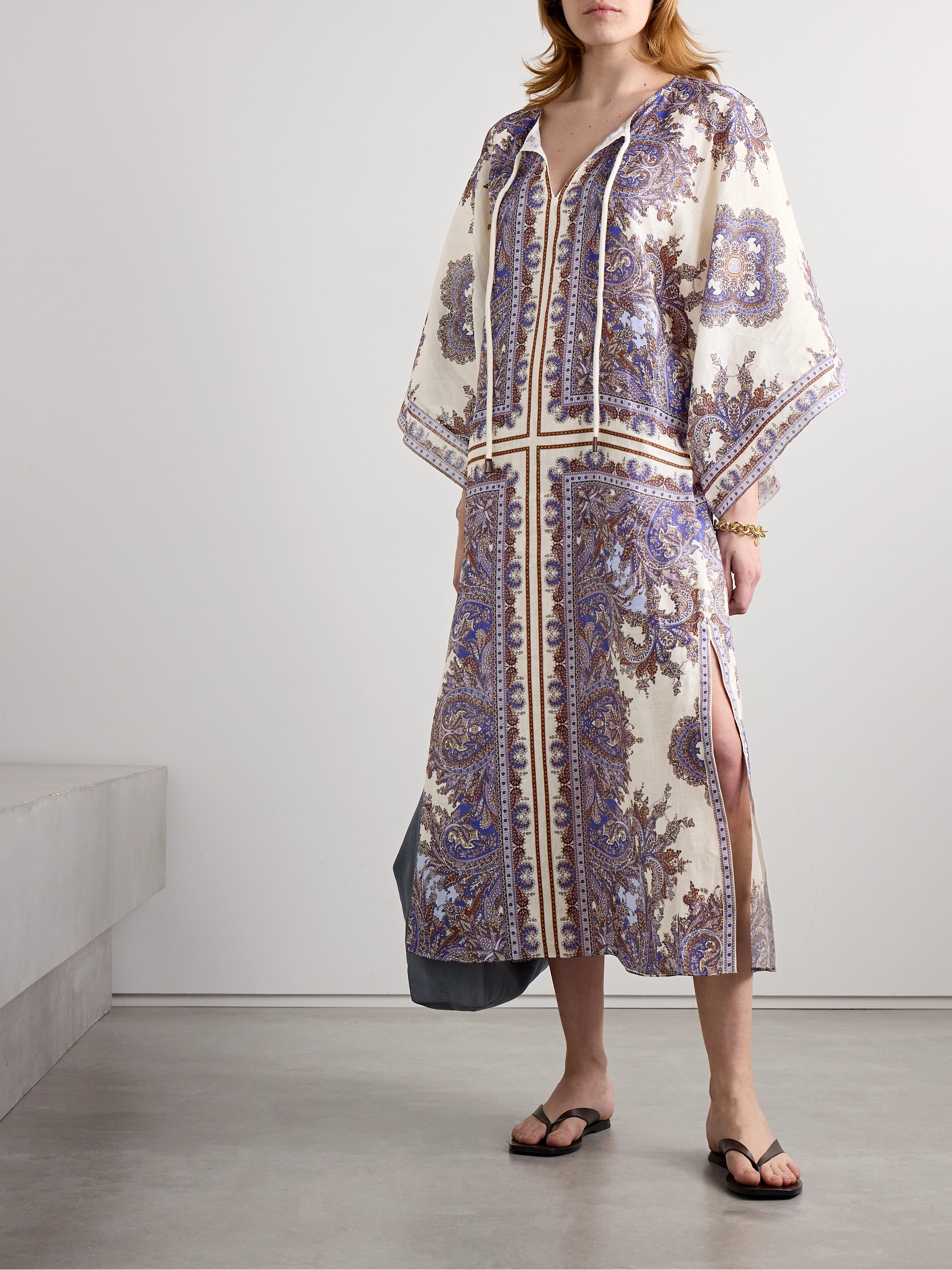 Zimmermann Ottie paisley-print linen kaftan