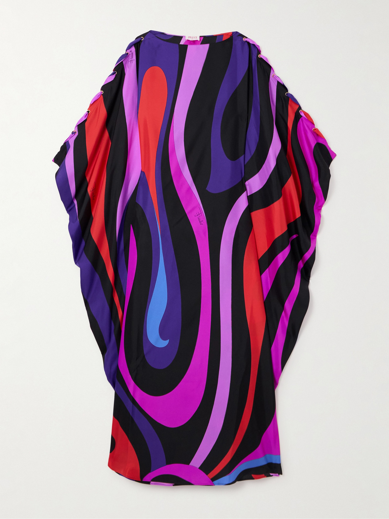 Pucci Printed Silk-twill Kaftan In Purple