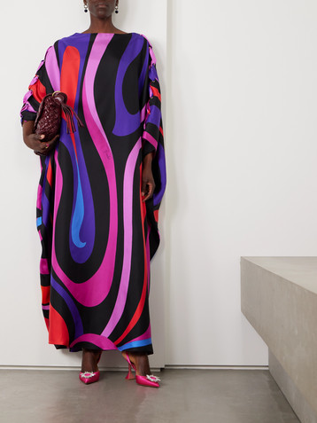 Pucci Printed silk-twill kaftan