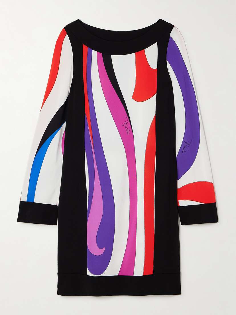 PUCCI Marmo Printed Satin Mini Dress