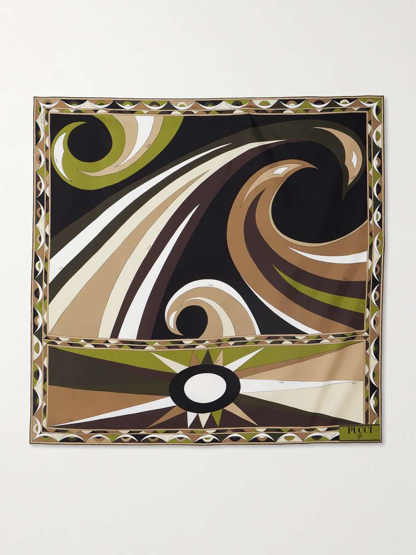 PUCCI Cigni Printed Silk-twill Scarf