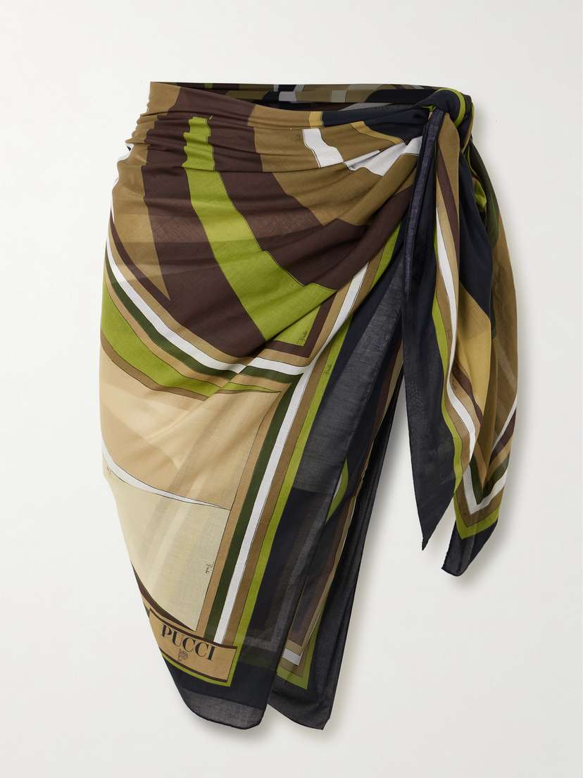 PUCCI Printed Cotton-voile Pareo