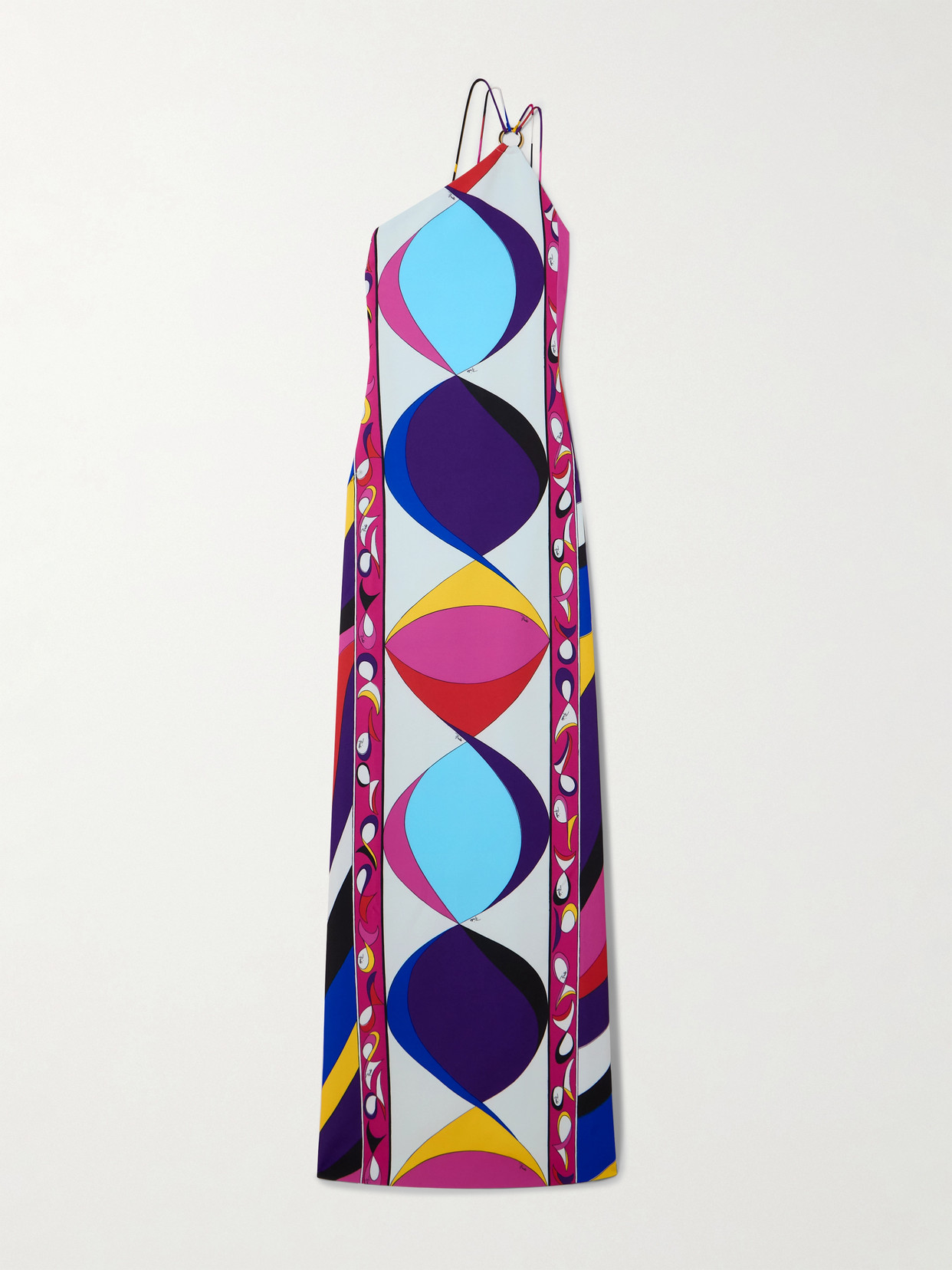 PUCCI - Pesci Embellished One-shoulder Printed Cady Maxi Dress - Purple