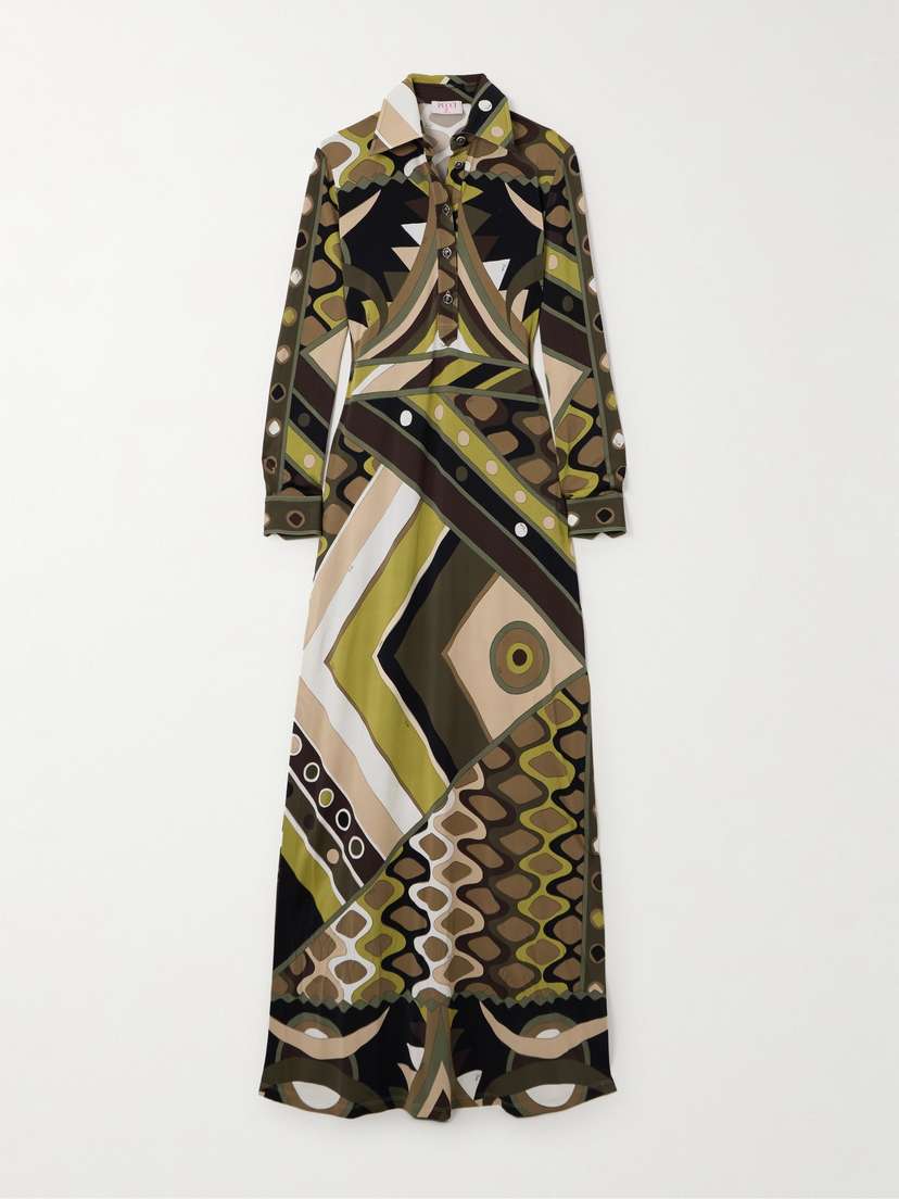 PUCCI Printed Jersey Maxi Dress