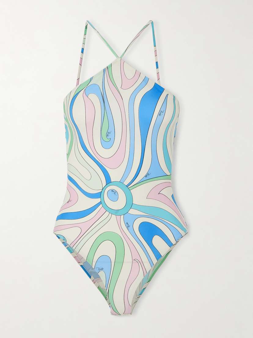 PUCCI Printed Halterneck Swimsuit