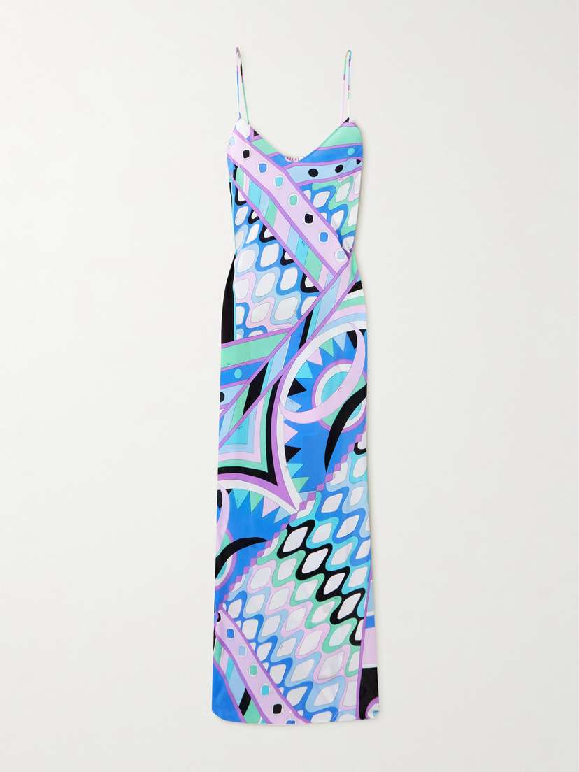 PUCCI Printed Silk Crepe De Chine Maxi Dress