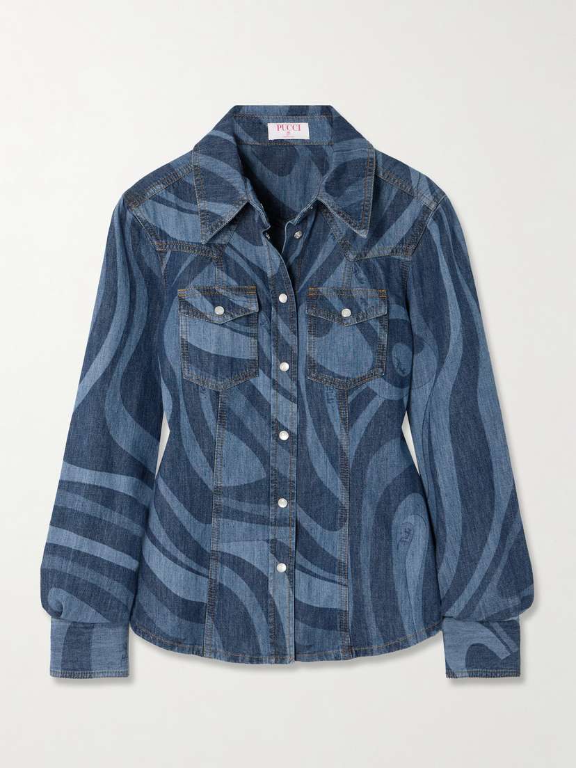 PUCCI Printed Denim Shirt