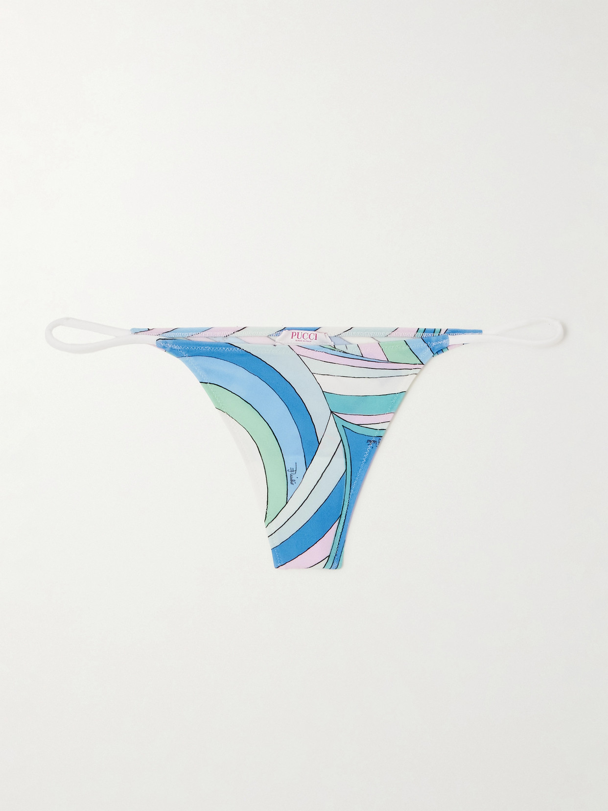 Pucci Printed Bikini Briefs In Blue