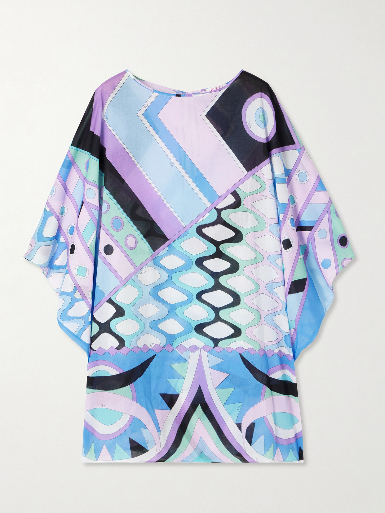 Shop Pucci Printed Cotton-muslin Kaftan In Blue