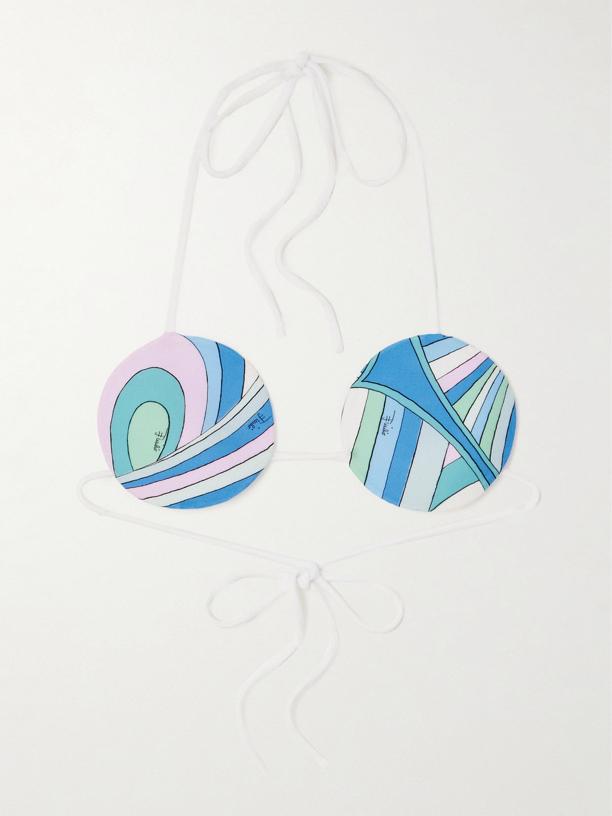 PUCCI - Printed Bikini Top - Blue