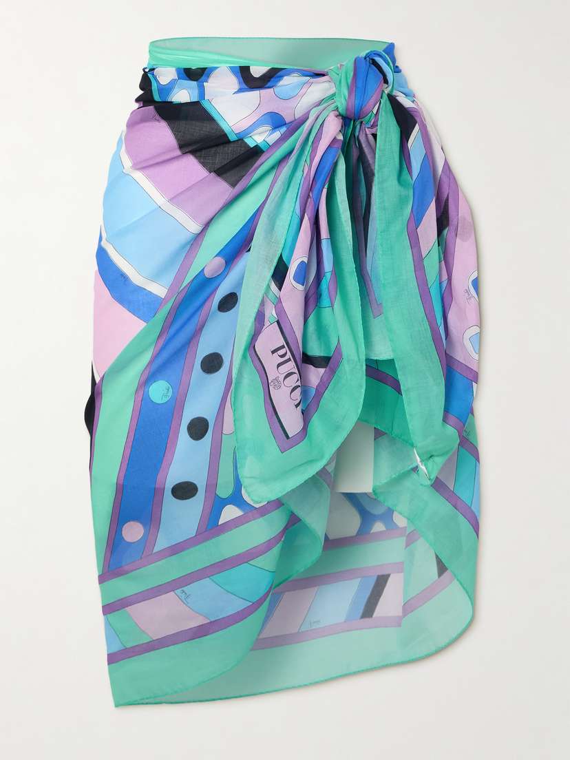 PUCCI Printed Cotton-voile Pareo