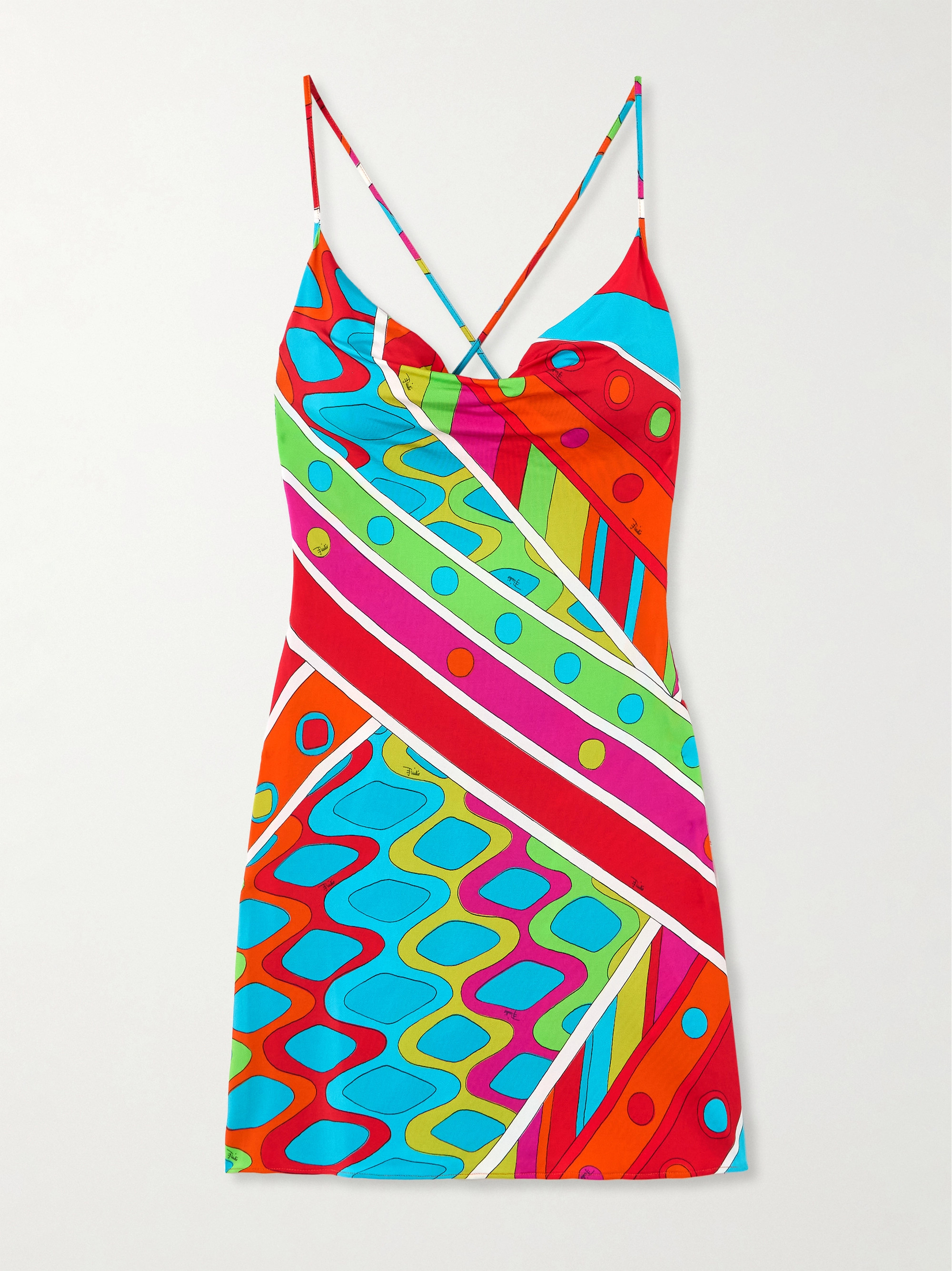 Pucci Draped printed satin-jersey mini dress thumbnail